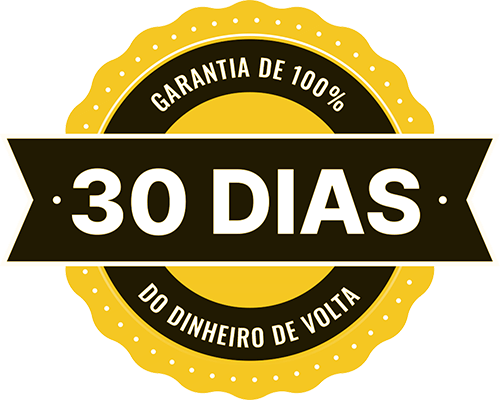 Selo de garantia de 30 dias ou seu dinheiro de volta